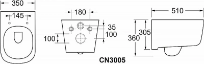 Подвесное биде Ceramica Nova New Day CN3006