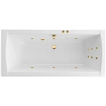 Ванна акриловая Excellent Aquaria Lux Slim LINE WAEX.AQU18S.LINE.GL180x80 белая с гидромассажем