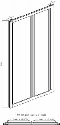 Душевая дверь Bravat DROP BD100.4120A