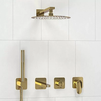 Душевая система WasserKRAFT Neckar 2100 SET2842 золото