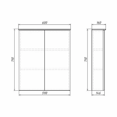 Шкаф Comforty Моно-60 00-00014968 бетон светлый