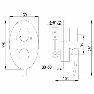 Смеситель для душа Lemark Atlantiss LM3227C