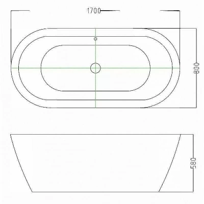 Ванна акриловая Esbano TOKYO ESVATOKYW 170x80 белая
