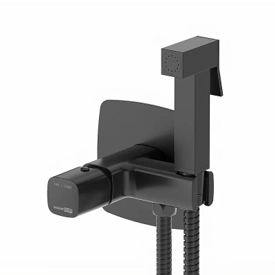 Гигиенический душ WasserKRAFT Nuthe 9138 черный матовый
