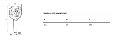 Душевая лейка EXCELLENT Akcesoria AREX.SH.100WH белая матовая