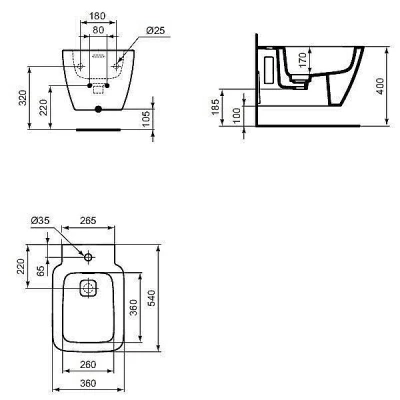 Биде подвесное Ideal Standard Strada II T297101