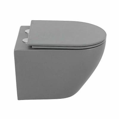 Унитаз подвесной BelBagno Colorato BB062CHR-GR безободковый, серый матовый