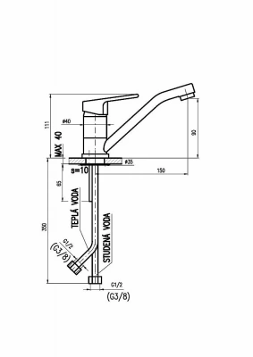 Смеситель для раковины RAV-Slezak COLORADO CO115.5