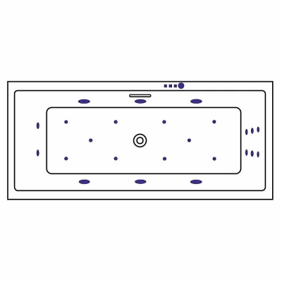 Ванна акриловая EXCELLENT Heaven Slim ULTRA WAEX.HEV18S.ULTRA.GL 180x80 белая с гидромассажем