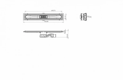 Душевой лоток Timo BASIC LINE STRIP BLSG 65 нержавеющая сталь