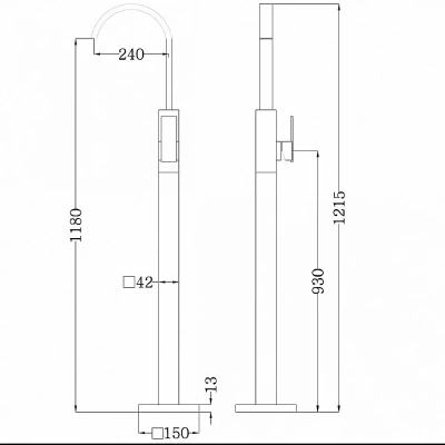 Смеситель для раковины ABBER Wasserfall AF8640 хром