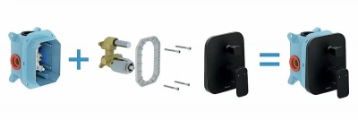 Смеситель для душа Ravak 10° Free black X070158 черный матовый