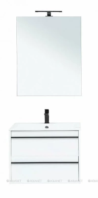 Тумба с раковиной Aquanet Lino 70 белый матовый