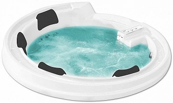 Ванна акриловая Gemy Water Channel G9090 K 190х190 белая с гидромассажем