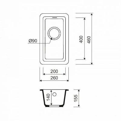 Кухонная мойка IDDIS Tanto TU1W261i87