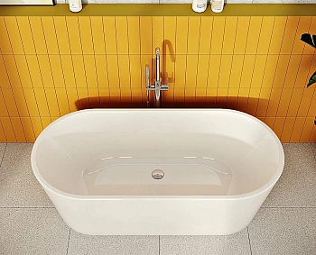 Ванна акриловая Vitra Geo 180x80 отдельностоящая