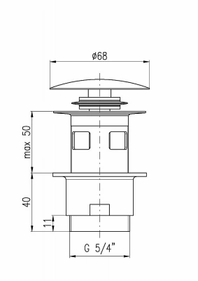Донный клапан для раковины Rav-Slezak MD0784CMAT черный матовый