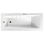 Ванна акриловая Excellent Ava LINE NANO WAEX.AVA17.LINENANO.GL 170x70 белая с гидромассажем
