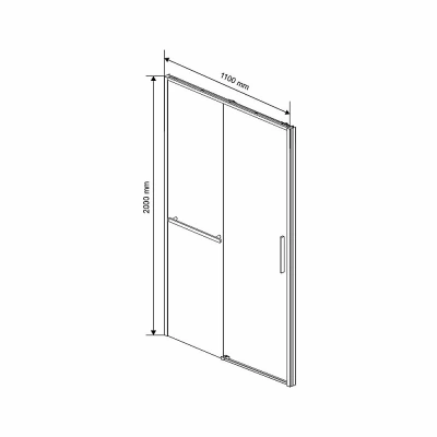 Душевая дверь Vincea Slim Soft VDS-1SS110CLB 110 профиль черный/стекло прозрачное