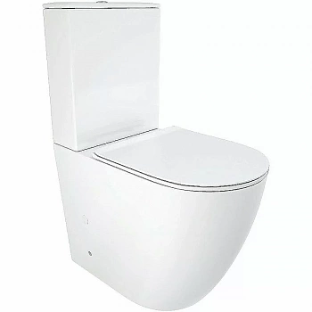 Унитаз напольный CeruttiSpa BELLA CT8709 безободковый, с бачком, с крышкой микролифт