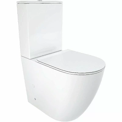 Унитаз напольный CeruttiSpa BELLA CT8709 безободковый, с бачком, с крышкой микролифт