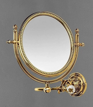 Косметическое зеркало увеличительное Art&Max Barocco Crystal AM-2109 бронза