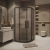 Душевой уголок Grossman Cosmo 300.K33.02.9090.21.02 90x90 профиль черный матовый/стекло шиншилла
