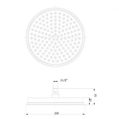 Вехний душ Caprigo Parts 99-502-VOT