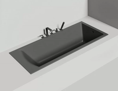 Ванна Salini Cascata S-Stone 104223MRH 180x80 белая/снаружи RAL матовая