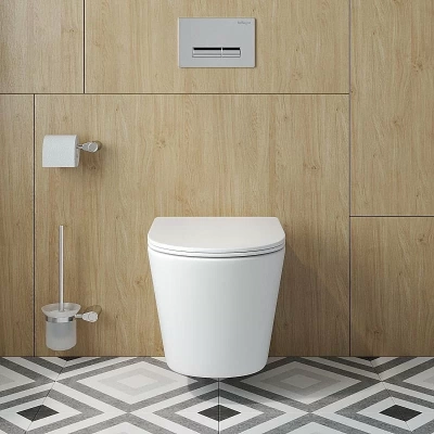 Унитаз подвесной BelBagno TRE-TOR BB5180CH-TOR/SC белый, с крышкой микролифт, безободковый, слив-торнадо