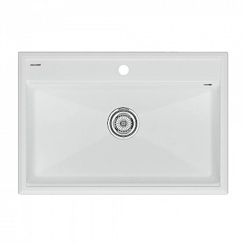 Кухонная мойка Paulmark STEPIA 80 + коландер ADVANCE PM117551-WH+A375-BS белый