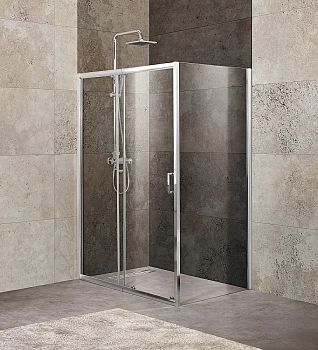 Душевой уголок BelBagno UNIQUE-AH-1-100/115-90-C-Cr 115х90 стекло прозрачное/профиль хром