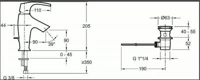 Cмеситель для раковины Jacob Delafon SYMBOL E72680-CP