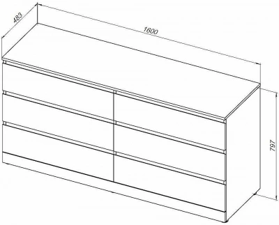 Комод Aquanet Сканди 302547 160 Дуб эдгрейн