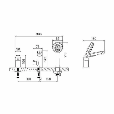 Смеситель для ванны IDDIS Torr TORSB30i07