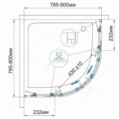 Душевой уголок RGW Classic CL-53 80x80