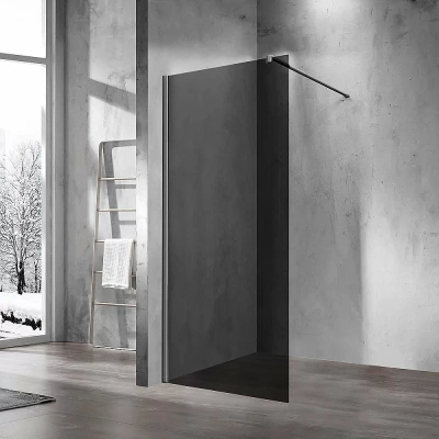 Душевая перегородка Vincea Walk-In VSW-1H120CGGM 120 вороненая сталь/стекло тонированное