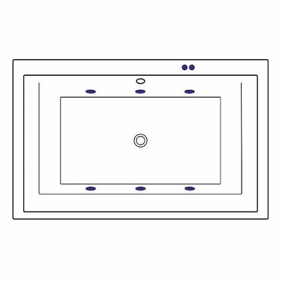 Ванна акриловая EXCELLENT Crown Lux SOFT WAEX.CRO19.SOFT.GL 190x120 белая с гидромассажем