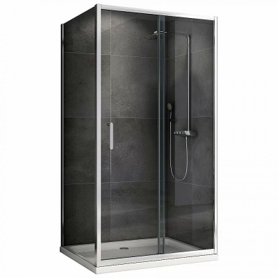 Душевой уголок ABBER Schwarzer Diamant AG301105-S905 110x90 стекло прозрачное/профиль хром