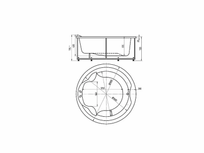 Ванна Aquatek Аура 180х180 AUR180-0000033 белая