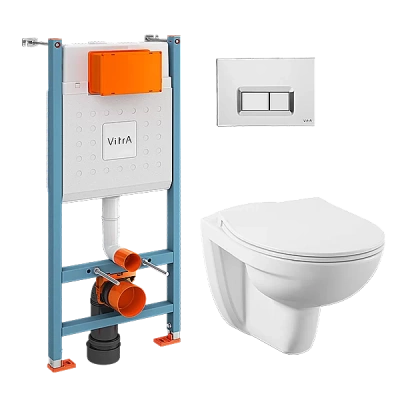 Унитаз подвесной Vitra Normus 9773B003-7206 с инсталляцией, с крышкой микролифт, белый