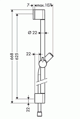 Душевая штанга Hansgrohe Croma 100 27611000
