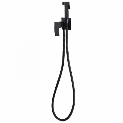 Гигиенический душ со смесителем ABBER Wasserfall AF8625B черный матовый