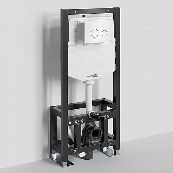 Инсталляция для унитаза WasserKraft Dill 61TLT.010.ME.WH01 с кнопкой белый/хром