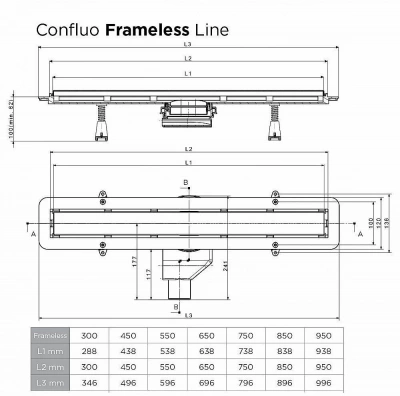 Душевой трап Pestan Confluo Frameless Line Gold 750