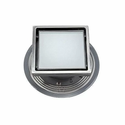 Душевой трап PESTAN Confluo Standard White Glass 4 15x15 с рамкой