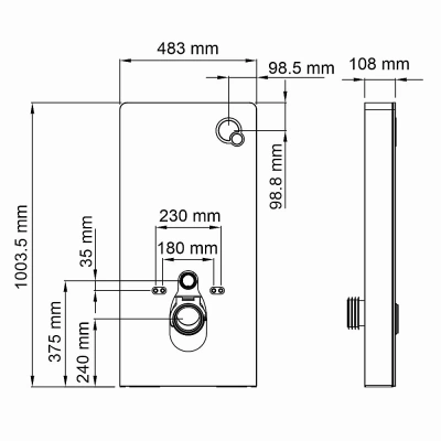 Инсталляция для унитаза WasserKraft Naab 86TLT.040.PE.WH