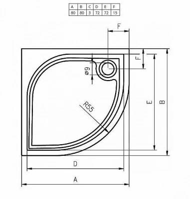 Душевой поддон Riho Kolping DB10 80x80 D004001005 белый