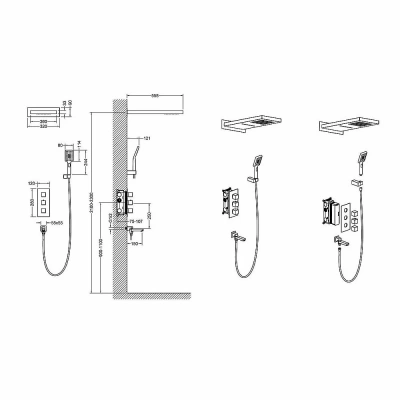 Душевая система Timo Petruma SX-5079/03SM черная матовая