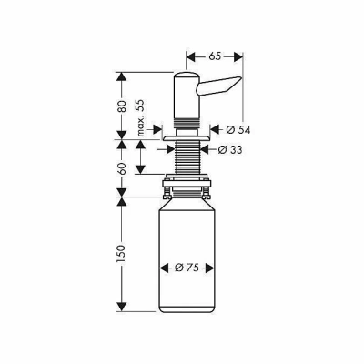 Диспенсер Hansgrohe 40418800 сталь